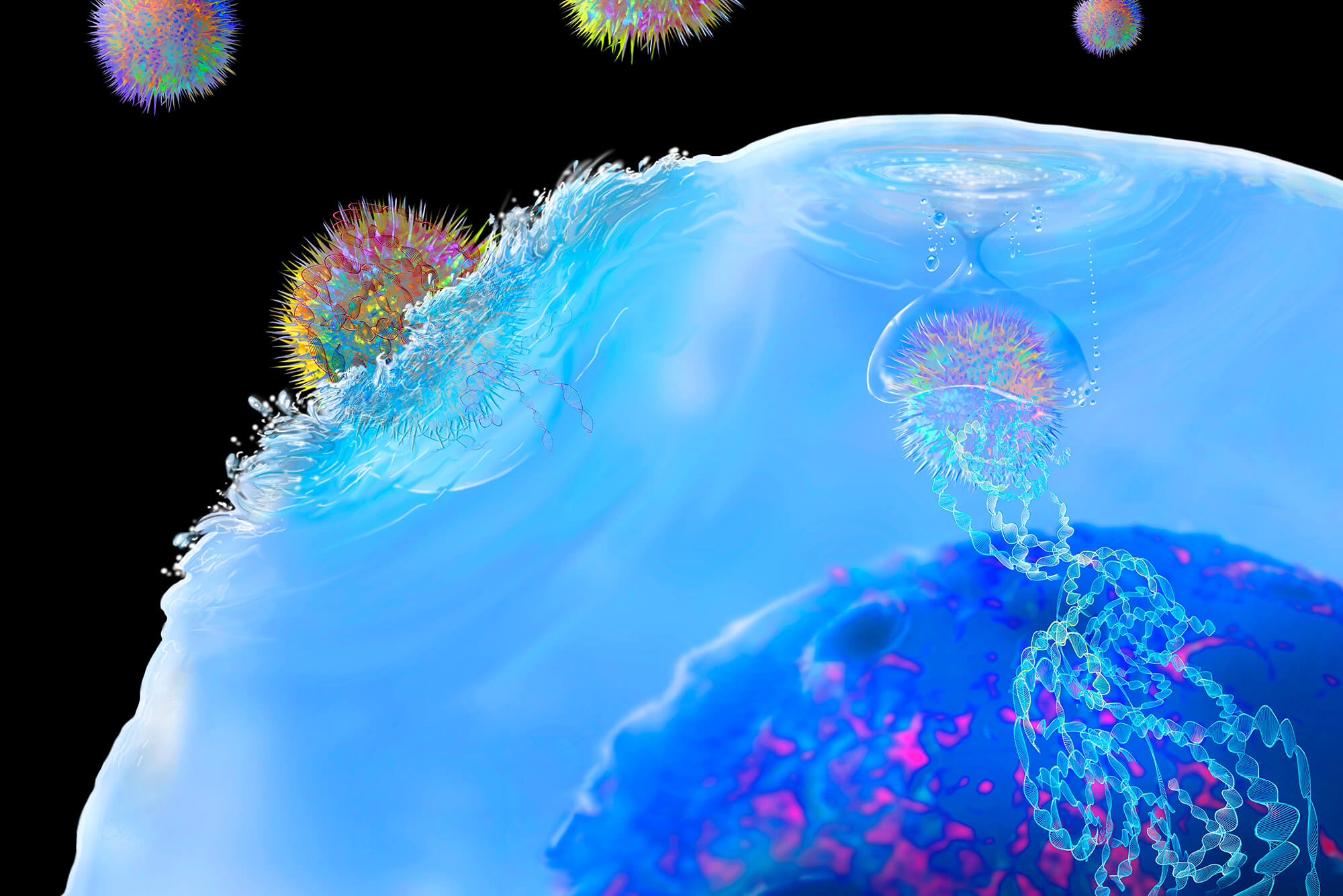 Illustration of CAR-T cell immunotherapy