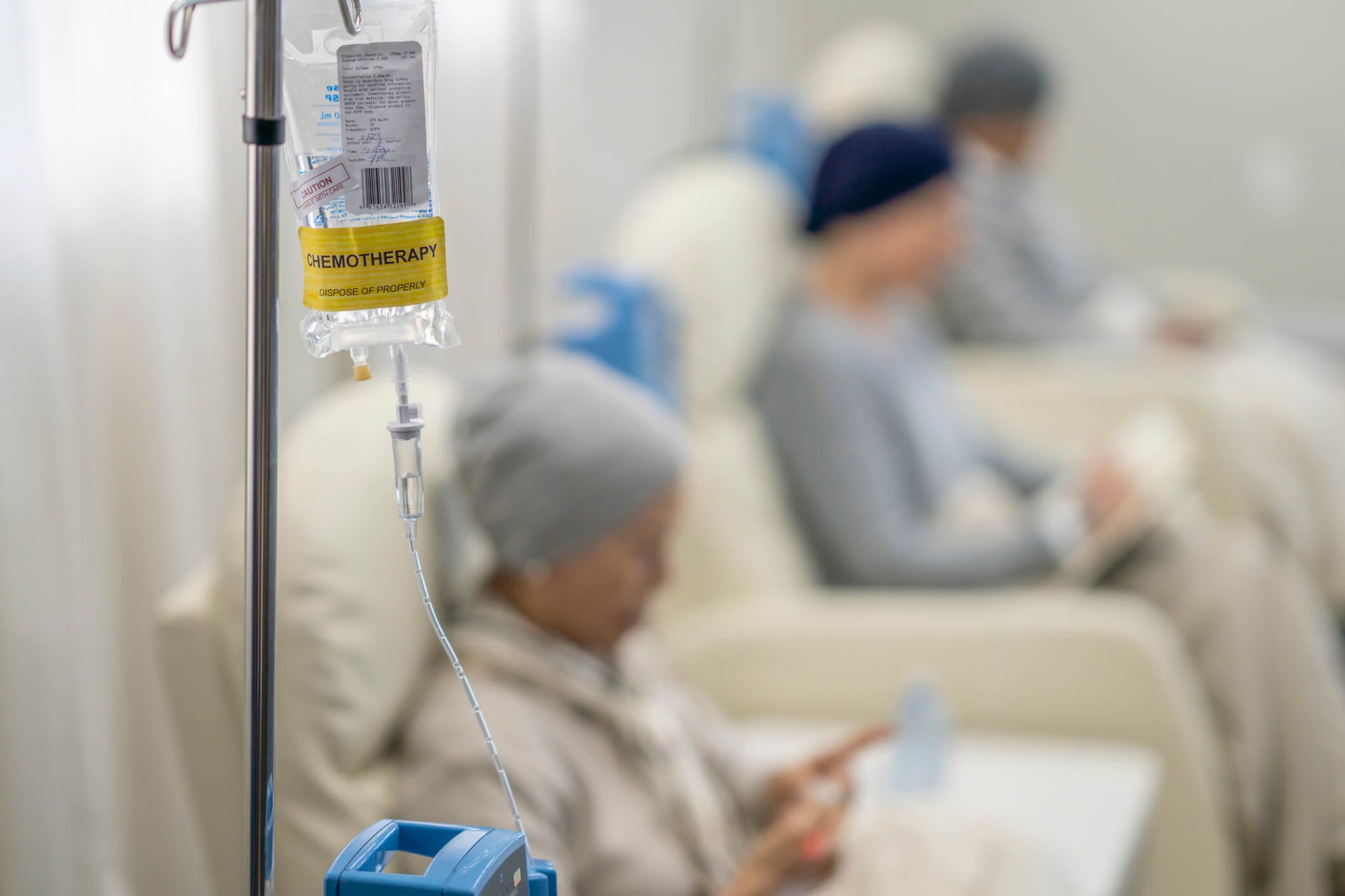 Patient undergoing chemotherapy.