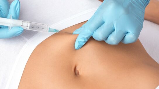 Injection in the abdomen