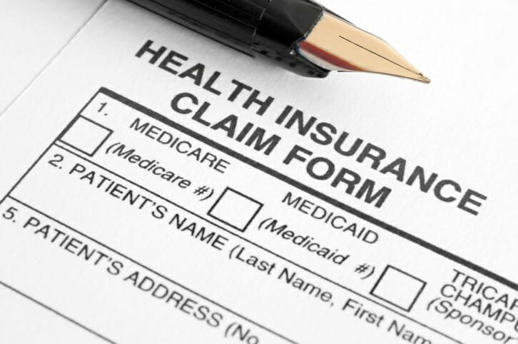 Health insurance claim form