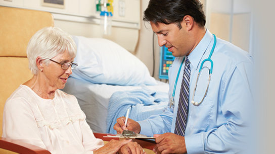 Creating a treatment plan for an older patient.