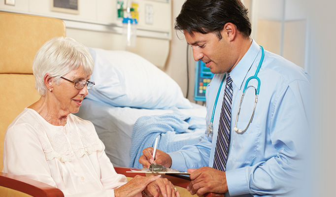 Creating a treatment plan for an older patient.