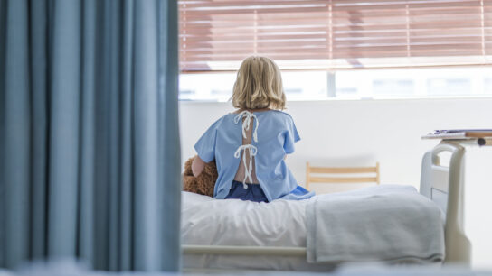 pediatric patient hospital bed back